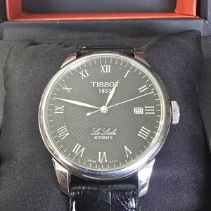 Tissot Black Leather Men's Bag